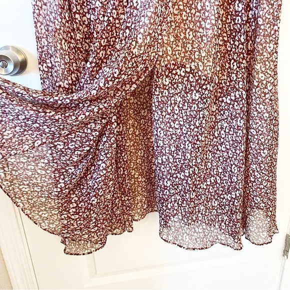 TED BAKER Vallyy Draped Cinched Waist Batwing Midi Dress Animal Print - Picture 9 of 13